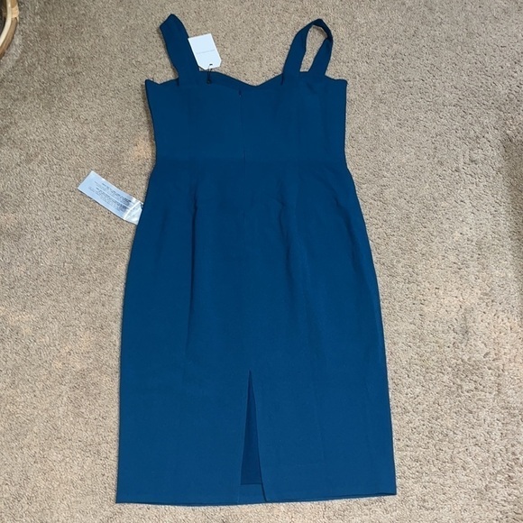 Dress The Population Nicole Sweetheart Sleeveless Sheath Dress Peacock Blue XL - Picture 6 of 10